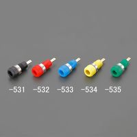 エスコ φ2mm/M 8 パネルマウントソケット(黄) EA940DP-534 1セット(8個)（直送品）