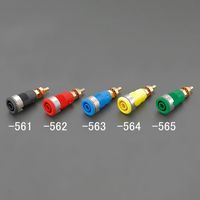 エスコ φ4mm/M12 パネルマウントソケット(黄) EA940DP-564 1セット(8個)（直送品）