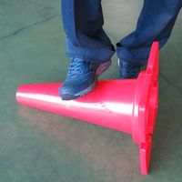 エスコ 295x295x450mm やわらかミニコーン(赤/5本) EA983FT-58 1組（直送品）