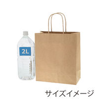 シモジマ 手提げ紙袋 スムースバッグ 26ー12 未晒無地 4901755333268 1箱(25枚入/袋×8袋)（直送品）