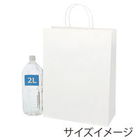 シモジマ 手提げ紙袋 スムースバッグ 34ー15.5 白無地 4901755337181 1箱(25枚入/袋×8袋)（直送品）