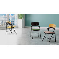 【軒先渡し】SANKEI CF76・77 フォールディングチェア ブラウン×ワインレッド CF77-MXD-WRE 1脚（直送品）