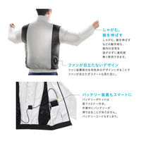 【アウトレット】【ファン付きウェア】アイリスオーヤマ クールウェアPRO 長袖 セット ネイビー L CPNS-L1-A 1セット