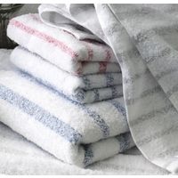 丸中 今治タオル 【お値打ち】 バスタオル ボーダー ミスト KMBs201X999001 1枚