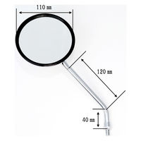 ALBA バックミラー/丸型メッキ /左右セット 正ネジ10mm 101-031 1箱（直送品）
