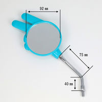 ALBA じゃんけんミラー(ちょき)/ブルー 正ネジ8mm 101-050 1箱（直送品）