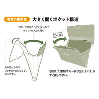 コクヨ ポケットが大きく開くカードホルダー<ノビータ> 6ポケット サンドベージュ メイ-NV952LS 1冊