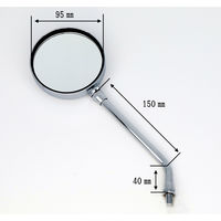 ALBA バックミラー/Z2タイプ 丸型 /左右セット 正ネジ10mm ロングステー 101-028 1箱（直送品）