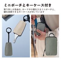 エレコム スマートポーチ/ループ付/ショルダーベルトタイプ/ダスティグリーン P-CLSPL01GN 1個