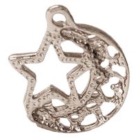 日本紐釦貿易(Nippon Chuko) スターズ チャーム シルバー W16×H17mm 10個入 A22-41-10（直送品）