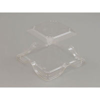 リスパック フルーツ容器 バイオカップ キューブ 11-70B ゲイト 穴4H PABK601 1ケース(900個(50個×18)（直送品）