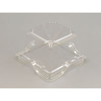 リスパック フルーツ容器 バイオカップ キューブ 11-60B ゲイト 穴4H PABK600 1ケース(900個(50個×18)（直送品）