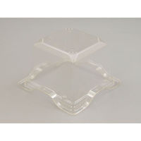 リスパック フルーツ容器 バイオカップ キューブ 13-80B ゲイト 穴4H PABK608 1ケース(600個(50個×12)（直送品）