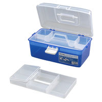 JEJアステージ オールインボックスダブルトレー ブルー 1個