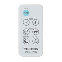 TEKNOS DCモーター フルリモコン「3D」左右回転 白 SAK-345WDC 1台