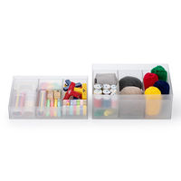 吉川国工業所 タイディアップボックス スターターキット（浅型5点） クリア TDS-01_Cr 1セット