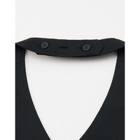 ボンマックス Vネックエプロン ブラック L FK7184 1枚