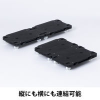 現場のチカラ ミニ連結平台車 ナイロンキャスター仕様 黒 耐荷重100kg （約）幅28.5×奥行42×高さ8cm オリジナル