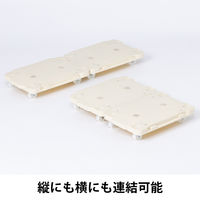 現場のチカラ ミニ連結平台車 ナイロンキャスター仕様 白 耐荷重100kg （約）幅28.5×奥行42×高さ8cm オリジナル