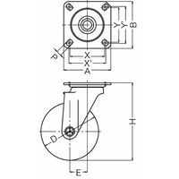 ハンマーキャスター ハンマーキャスター(平付けプレート) 420 2S・413 2S・420SR 420SRー1R150 1セット(2個)（直送品）