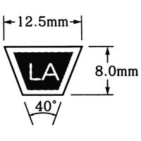 三ツ星ベルト 薄形Vベルト LA形 LA40 1セット(3個)（直送品）