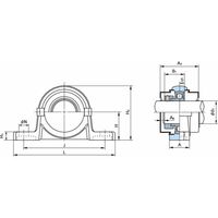 不二越 ベアリングユニット UPタイプ UP000E 1セット(2個)（直送品）