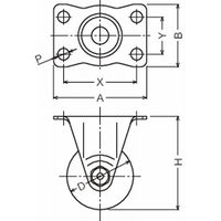ハンマーキャスター ハンマーキャスター(オールステンレス) 320SR 320SRーRU125 1個（直送品）