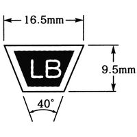 三ツ星ベルト 薄形Vベルト LB形 LB41 1セット(2個)（直送品）