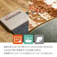 【玄関渡し】 萩原 アドリア BR 220x220 HCカバー ブラウン 220×220cm（直送品）