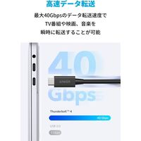 Anker USB Type-Cケーブル 0.7m Thunderbolt 4 100W ブラック 1本 アンカー