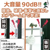 ELPA 窓ピタッアラーム 衝撃検知4P ASA-S11-N4P（W） 1個