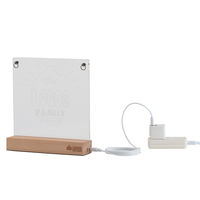 光るお絵描きプレート LED 蓄電式 専用ペン付き 無段階調光 表札 メニュー表 74175635 1個 LOGOS/ロゴス