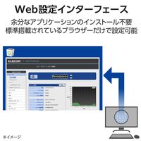 スイッチングハブ 16ポート ギガ PoE WEBスマート ループ防止 3年保証 EHB-SG2C16F-PL エレコム 1個（直送品）