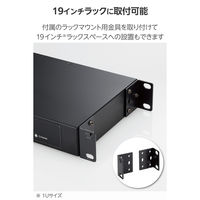 パソコン切替器(KVM) VGA(D-sub15pin) 4ポート ラック式 KVM-RVUSN4 エレコム 1個（直送品）