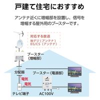 ブースター 増幅器 CS/BS-IF・UHF 家庭用 ケーブルの加工・接続状態の確認機能付 EC-38S DXアンテナ 1個