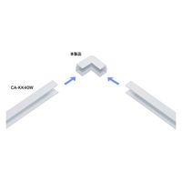 サンワサプライ 配線ダクト(内外L型・ホワイト) CA-KK40DR 1個（直送品）