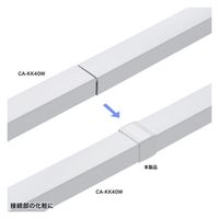 サンワサプライ 配線ダクト(連結カバー・ホワイト) CA-KK40J 1個（直送品）