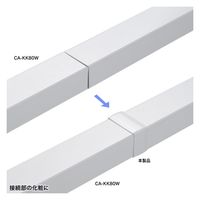 サンワサプライ 配線ダクト(連結カバー・ホワイト) CA-KK80J 1個（直送品）
