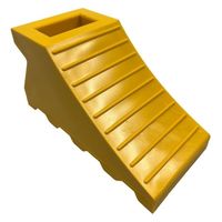 サンポリ 輪止ロープ付2個セット イエロー 4996645205114 1セット(10個入)（直送品）