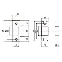 マツ六 リフォーム用レバー錠個室用 ゴールド 7503300 1個（直送品）