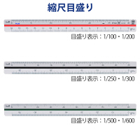 プラス　三角スケール　地積測量型　15cm　47996