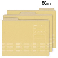 アスクル　個別フォルダー　A4　3山　クラフト　180枚  オリジナル