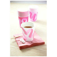 社会貢献紙コップ　ピンクリボン　205ml（7オンス）　1箱（2500個：100個入×25袋）  オリジナル