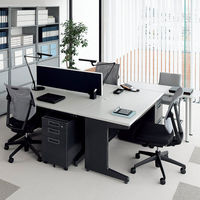 プラス 組立式スチールOAデスクシステム 平机 引出し付き ダークエルグレー 幅1000×奥行700×高さ700mm RY-107H DGY 1台（取寄品）