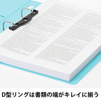 Matakul D型ツイストリングファイル 背幅36mm ライトブルー 表紙部分に使用済みクリアホルダーからつくった再生材30％配合 10冊 オリジナル