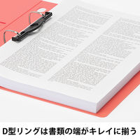 Matakul D型ツイストリングファイル 背幅36mm レッド 表紙部分に使用済みクリアホルダーからつくった再生材30％配合 30冊 オリジナル
