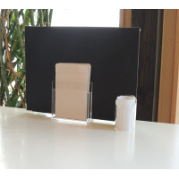 スマイル　アクリル　ナプキン立て付メニュースタンド　743763