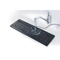 バッファロー USB接続 有線スタンダードキーボード 丸洗い対応モデル ブラック BSKBU12BK 1個（直送品）