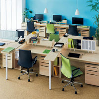 アール・エフ・ヤマカワ ユピタデスク 平机 引出し無し ナチュラル 幅1400ｘ奥行600ｘ高さ720mm 1台（2梱包）