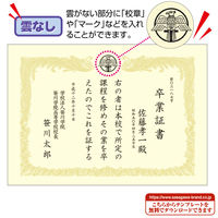 ササガワ OA賞状用紙 クリーム地 雲なし B4判 縦書用 10-1477 1箱(100枚入)